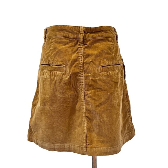 BP Brass Plum Nordstrom Brown Corduroy Mini Skirt A-Line Small - Picture 3 of 6